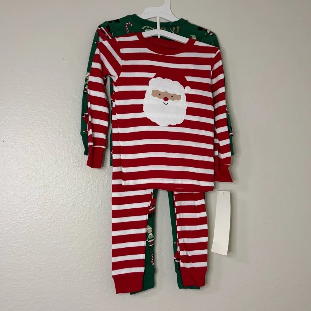 Carter’s Just One You Boys Santa Xmas 4 piece Pajama Set